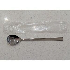Arcoroc Iced Tea Spoons 18/10 Stainless Steel Silver 7.5" 10pc Set New Old Stock